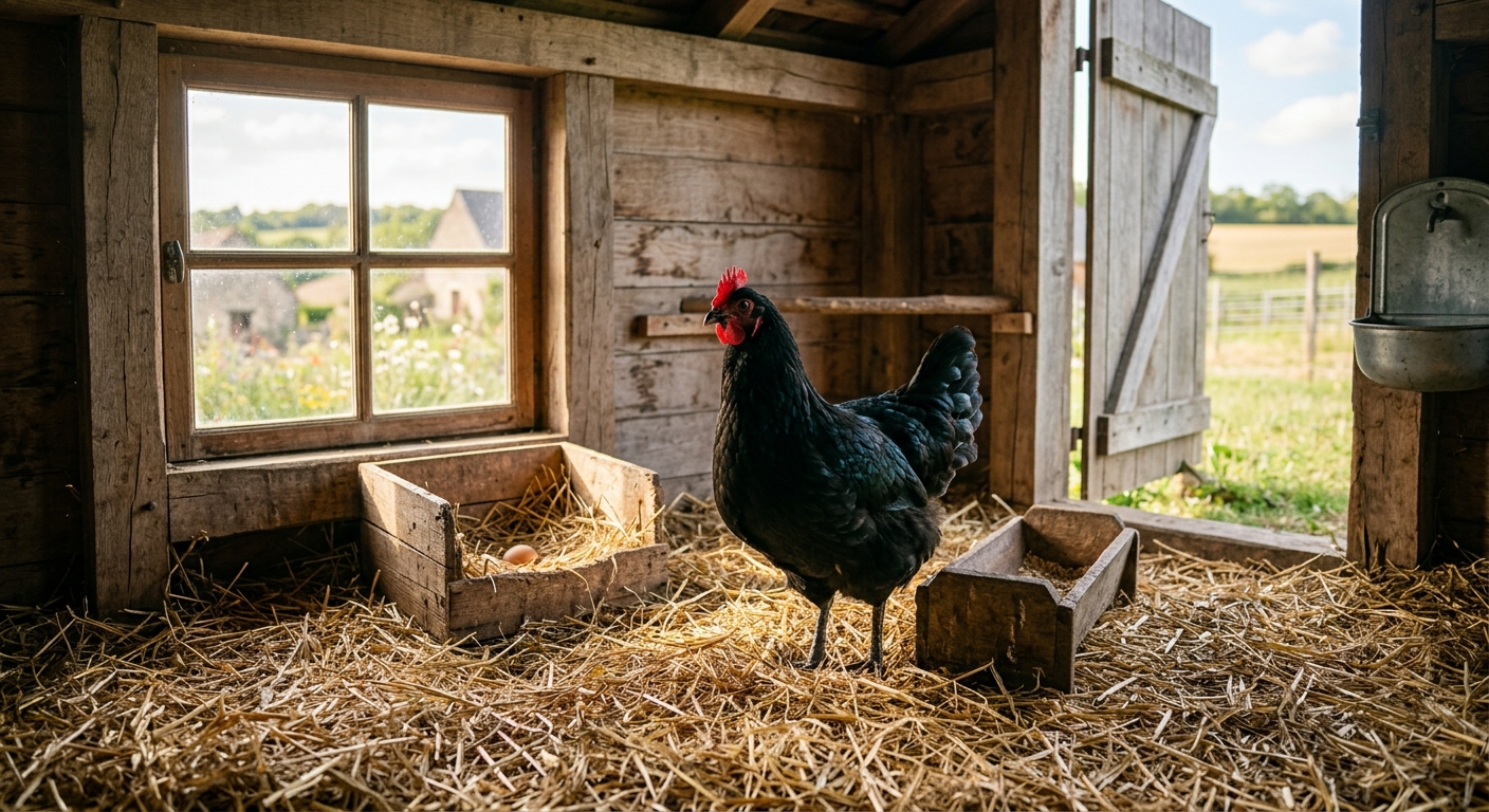 poule australorp poulailler