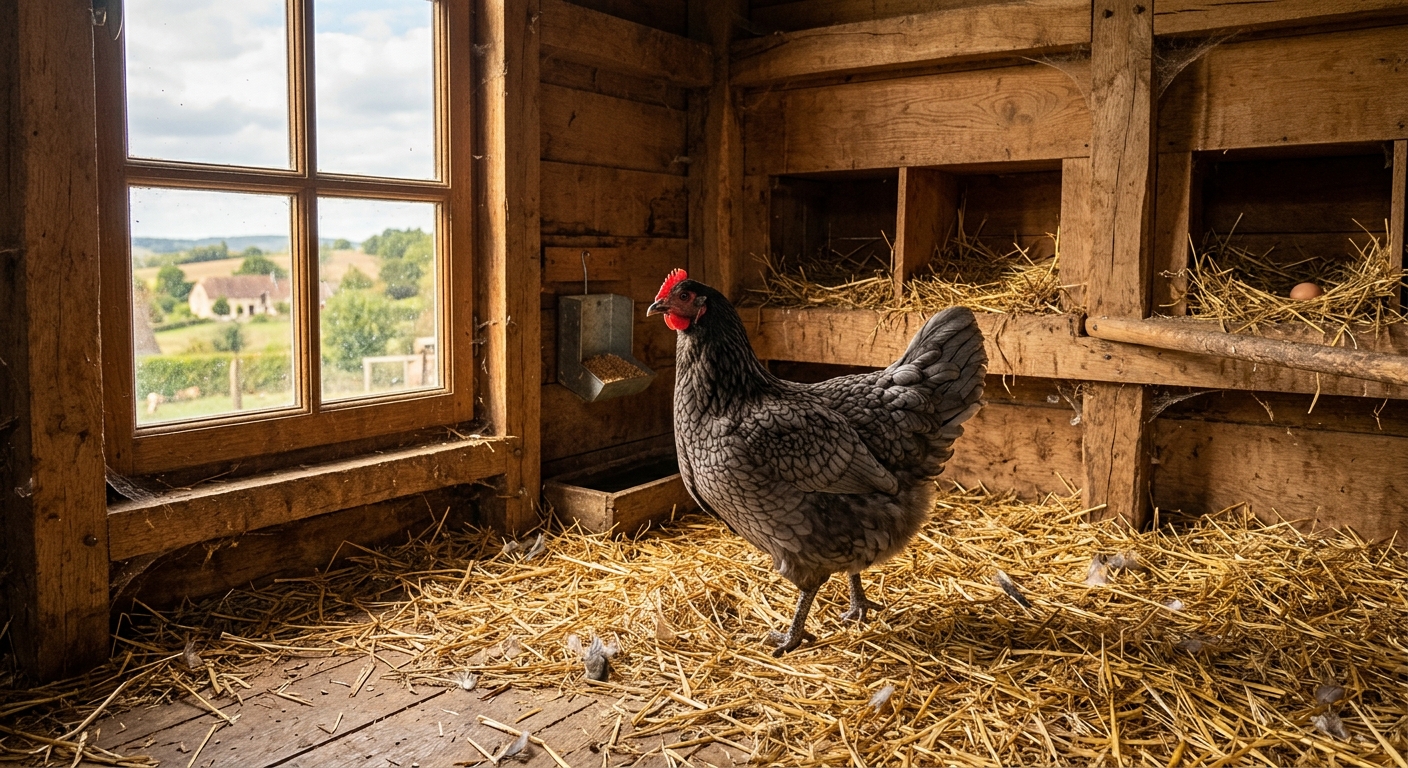 poule limousine poulailler
