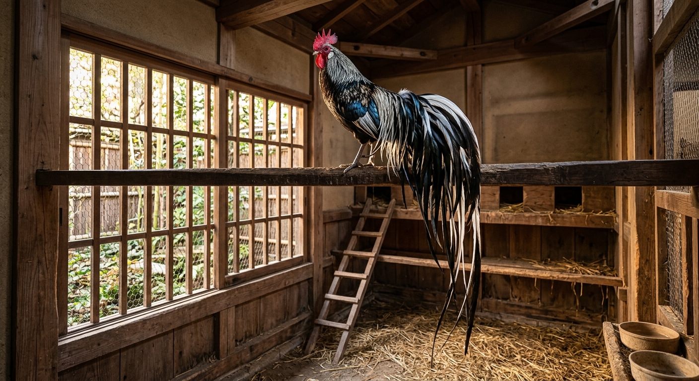poule onagadori poulailler