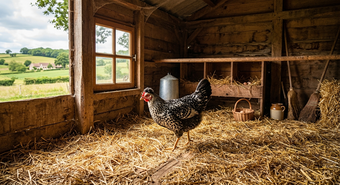 poule pictave poulailler
